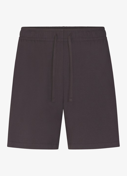 SKIMS Jersey Lounge straight fit korte jogginsbroek  - voorkant 3 antraciet