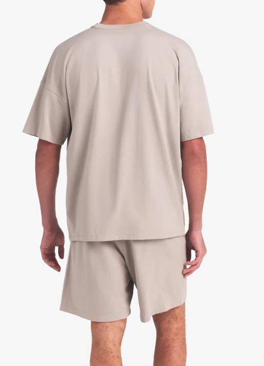 SKIMS Jersey Lounge straight fit korte jogginsbroek  - achterkant 4 beige