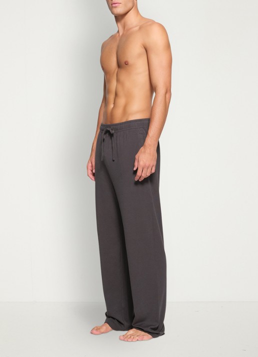 SKIMS Jersey Lounge straight fit loungebroek met steekzakken - detail 4 donkergrijs