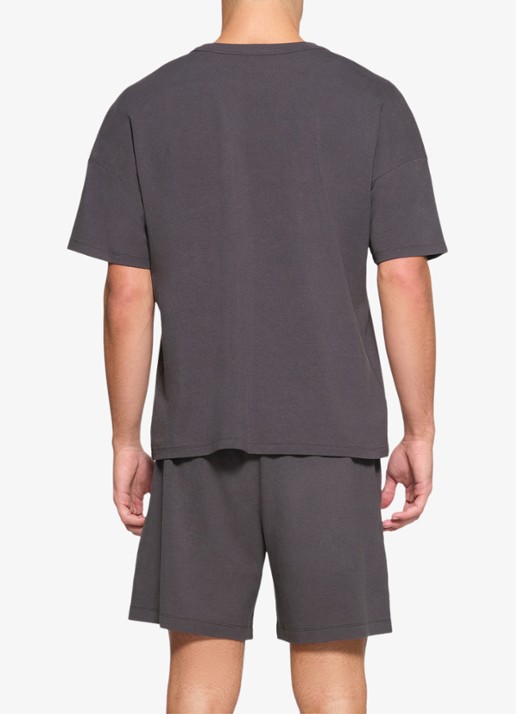 SKIMS Jersey Lounge T-shirt met ronde hals - achterkant 4 antraciet