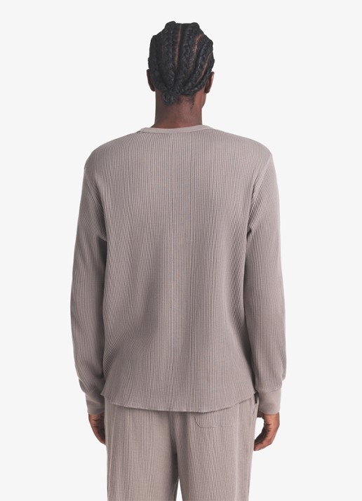 SKIMS Long sleeve met structuur - achterkant 6 donkerbeige