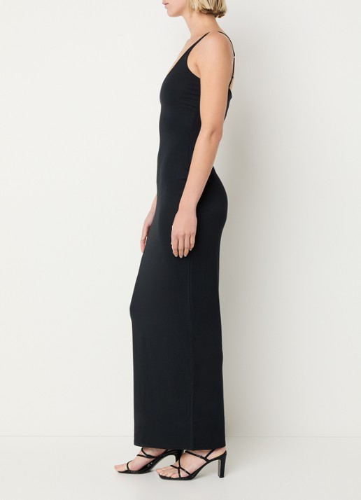 SKIMS Maxi jurk met rechthoekige hals - voorkant 4 donkerblauw
