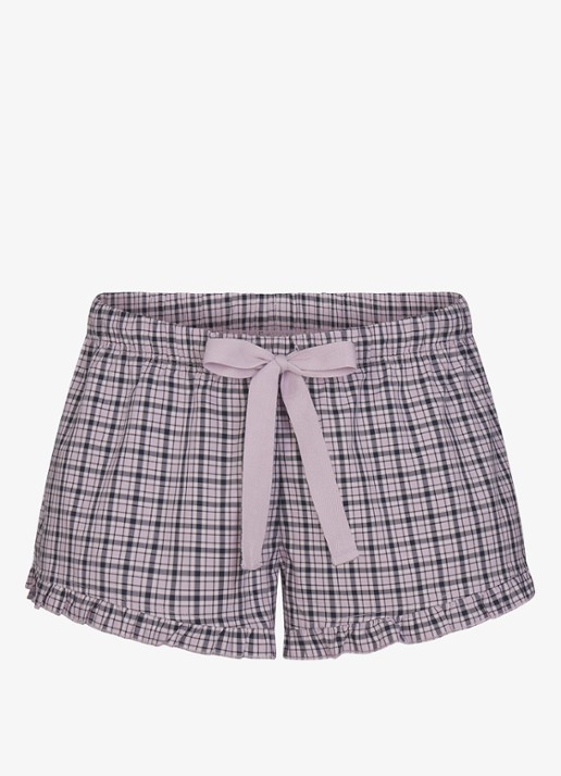 SKIMS Pyjamabroek met ruitdessin - voorkant 4 beige