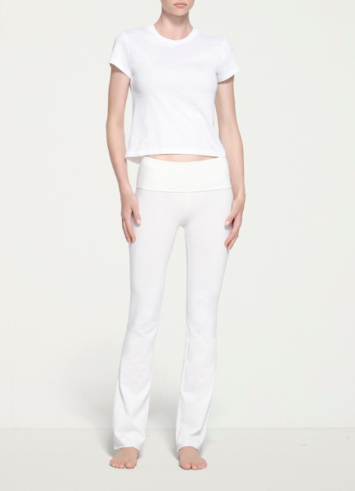 SKIMS Relaxed Tees T-shirt met ronde hals - detail 2 wit