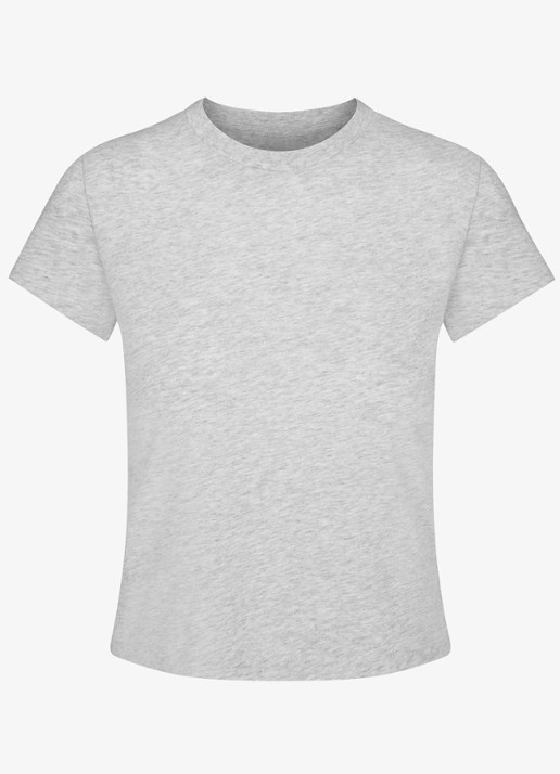 SKIMS Relaxed Tees T-shirt met ronde hals - voorkant 3 lichtgrijs