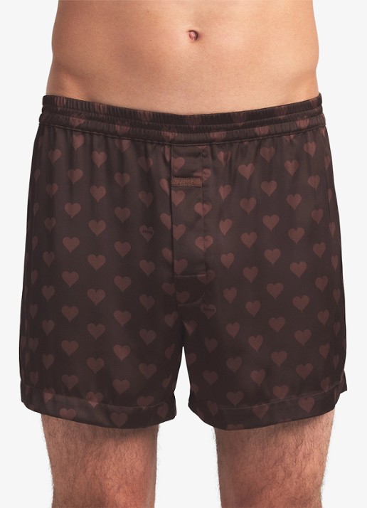 SKIMS Sateen Sleep boxershorts met print