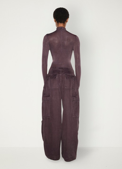 SKIMS Sheer Modal semi-transparante body in kasjmierblend met col  - achterkant 3 phoenix