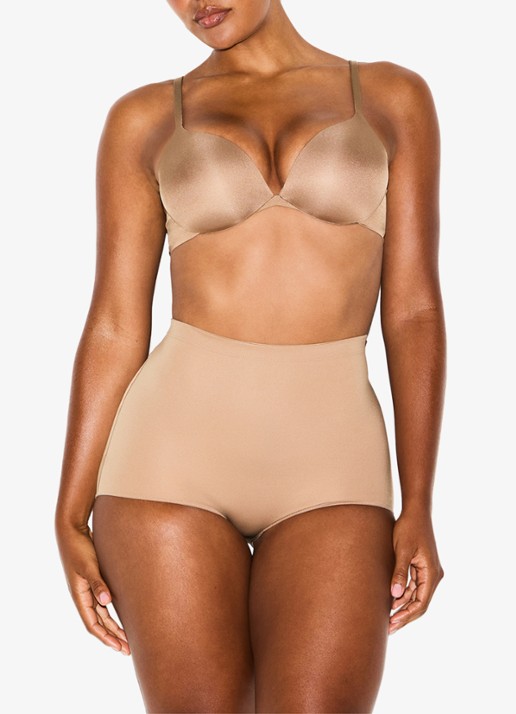 SKIMS Skims Body mid waisted slip met padding  - detail beige