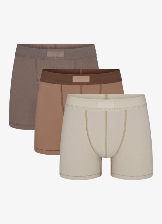 SKIMS Skims Cotton 3" boxershorts in 3-pack - voorkant 2 lindegroen
