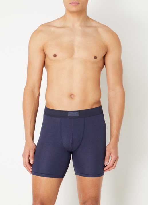SKIMS Skims Cotton 5" boxershorts in 3-pack - voorkant 4 donkerblauw