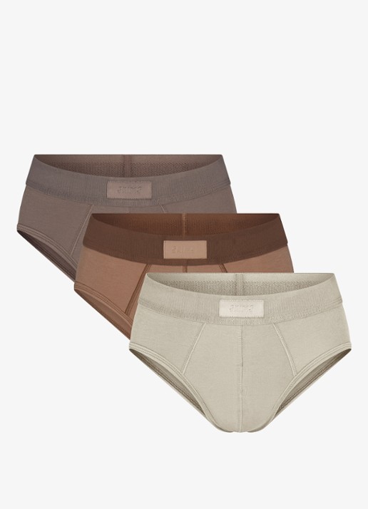 SKIMS Skims Cotton slip in 3-pack - voorkant lindegroen