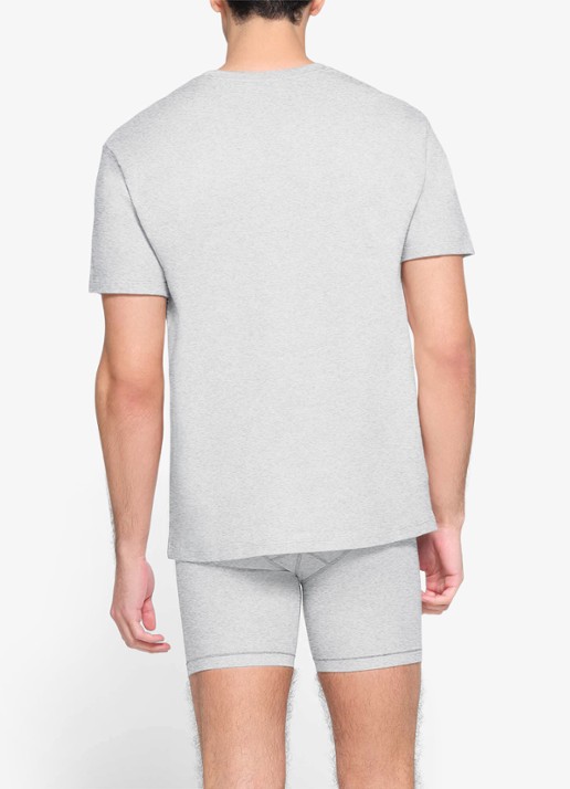SKIMS Skims Cotton T-shirt met ronde hals - achterkant 4 grijsmele