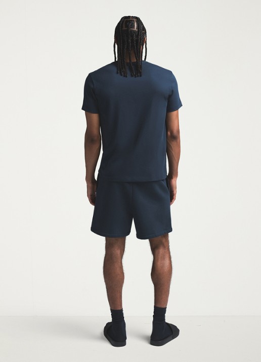 SKIMS Skims Cotton T-shirt met ronde hals - achterkant donkerblauw