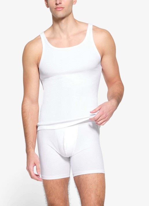 SKIMS Skims Cotton tanktop met ribstructuur in 3-pack