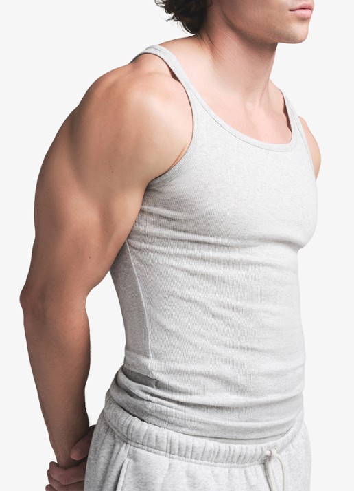 SKIMS Skims Cotton tanktop met ribstructuur in 3-pack - detail 5 blauw