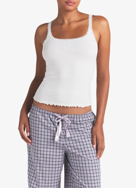 SKIMS Skims Pointelle tanktop met kant