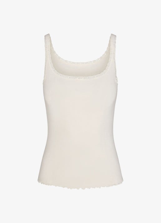 SKIMS Skims Pointelle tanktop met kant - voorkant 3 ivoor