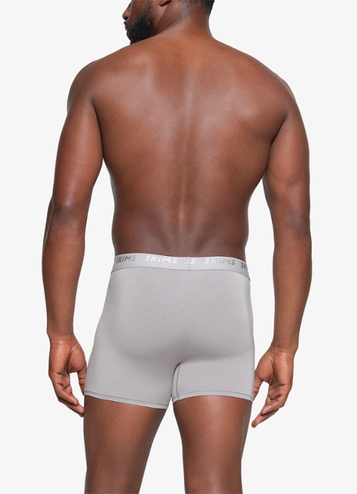 SKIMS Skims Stretch 3" boxershorts met logoband in 3-pack - achterkant grijs