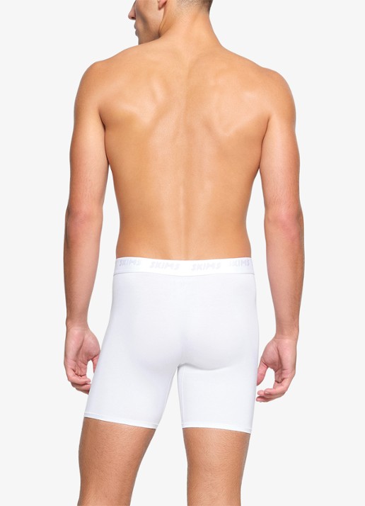 SKIMS Skims Stretch 5" boxershorts met logoband in 3-pack - achterkant 2 wit