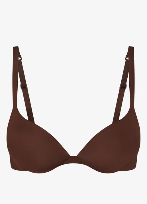 SKIMS Skims Ultimate Teardrop push up bh  - voorkant chocoladebruin