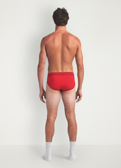 SKIMS Slip met logoband in 3-pack - achterkant 6 rood