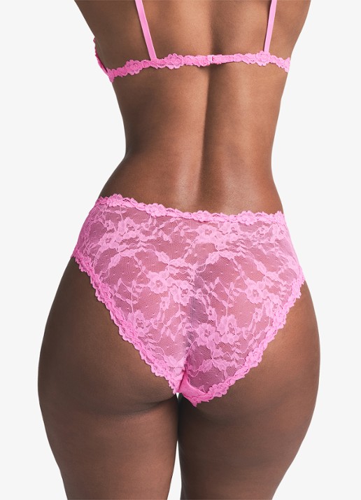 SKIMS Stretch Lace slip van kant - achterkant 2 sugar pink