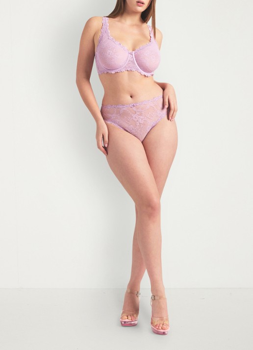 SKIMS Stretch Lace slip van kant - voorkant 2 baby pink