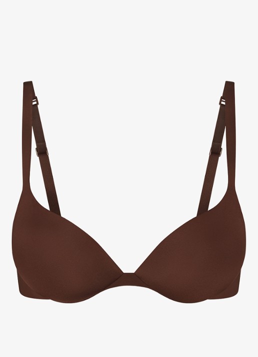 SKIMS Ultimate Plunge push-up bh - voorkant 3 chocoladebruin