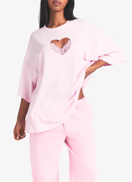 SKIMS Worn In Jersey Oversized T-Shirt met cut-out detail