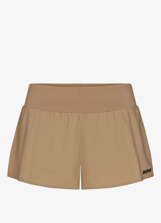 SKIMS Woven Cotton short met logoborduring