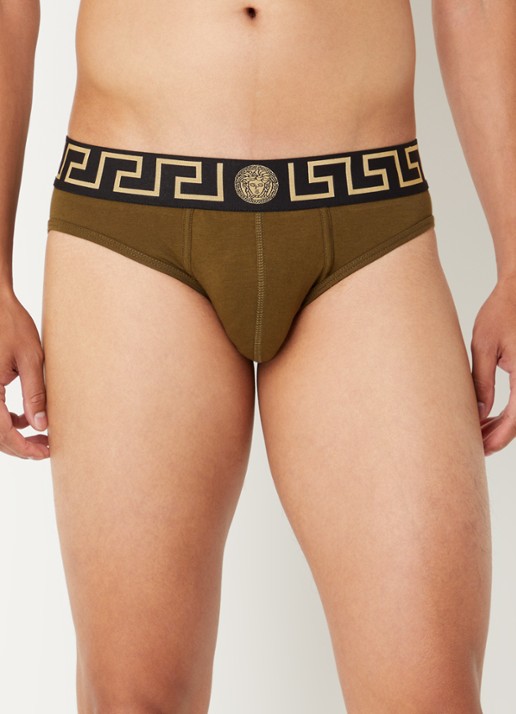 Slip met logoband - detail 2 olijfgroen