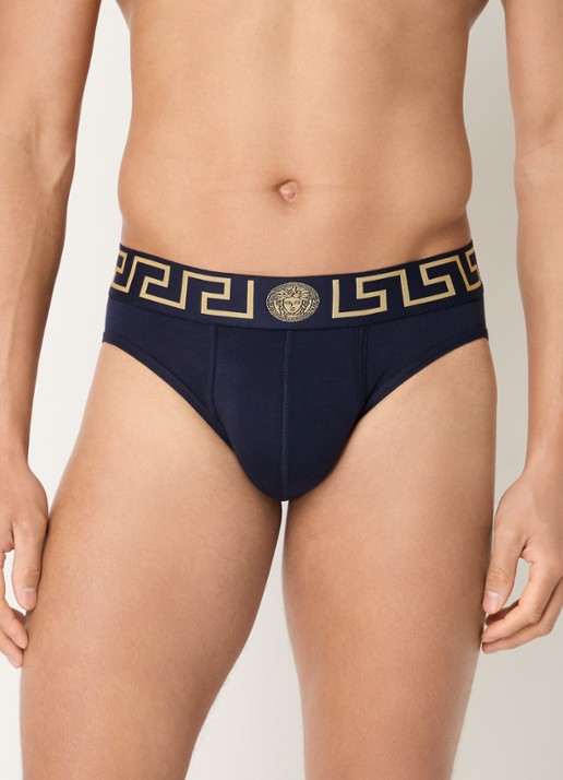 Slip met logoband - detail 4 donkerblauw