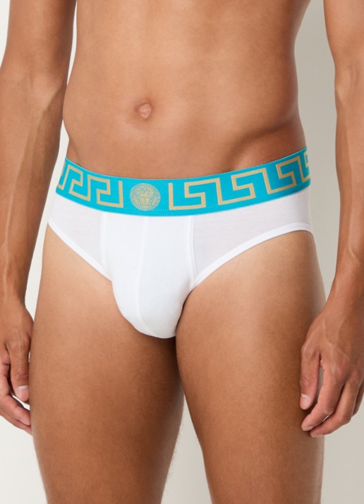Slip met logoband - detail 2 zeegroen