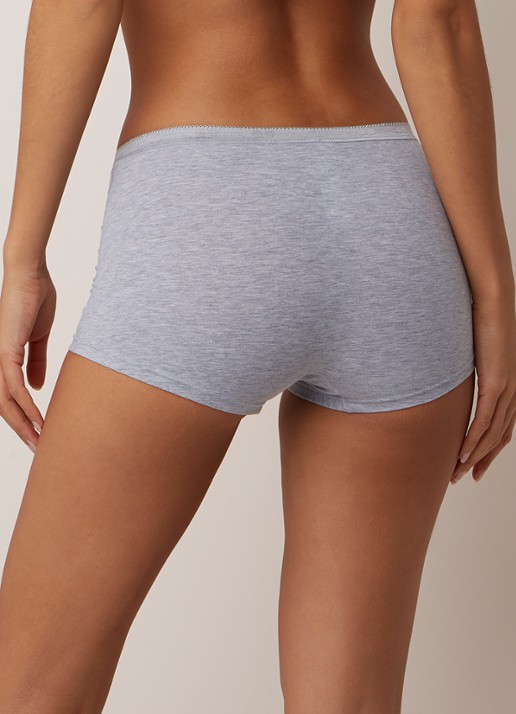Sloggi Basic midi shorty - achterkant grijsmele