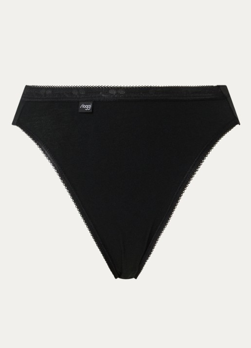 Sloggi Basic Tai slip in 4-pack - voorkant zwart