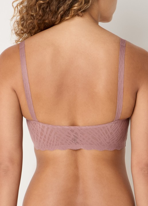 Sloggi Bliss naadloze bralette met uitneembare vulling - achterkant oudroze