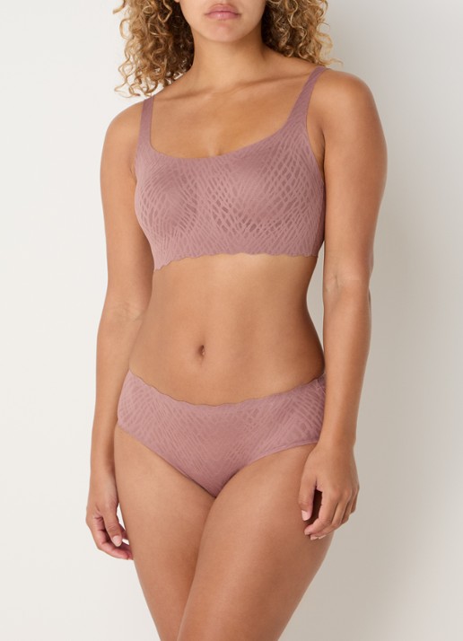 Sloggi Bliss naadloze bralette met uitneembare vulling - voorkant 3 oudroze