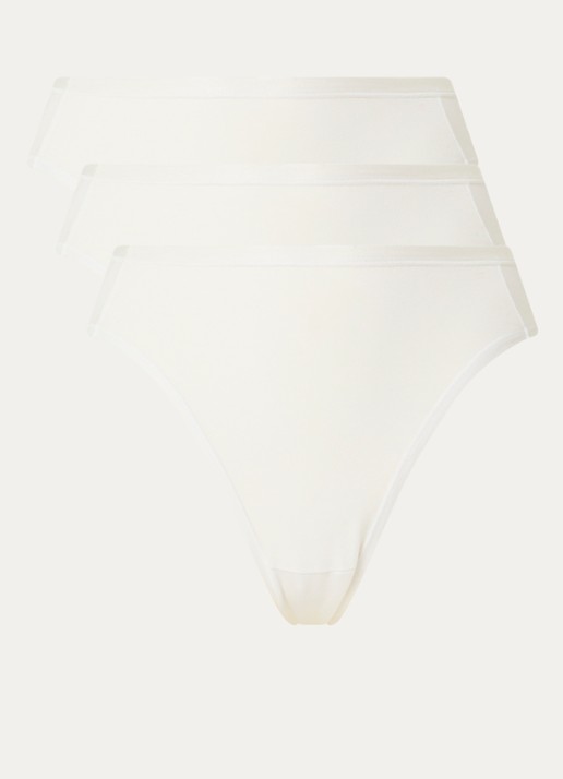 Sloggi Go Daily high waisted slip in 3-pack - voorkant gebroken wit