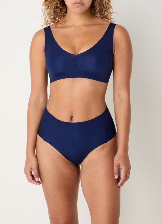 Sloggi High waisted naadloze slip - voorkant 5 donkerblauw