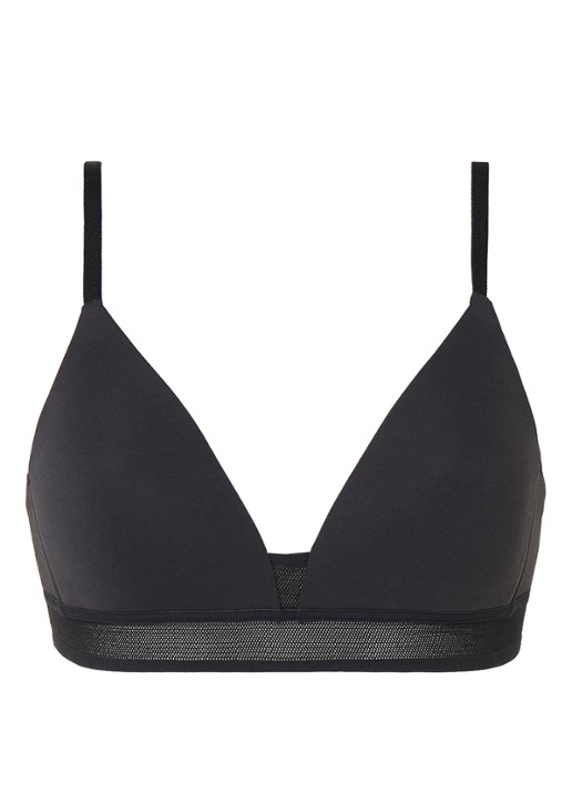 Sloggi Voorgevormde bralette met mesh - voorkant zwart