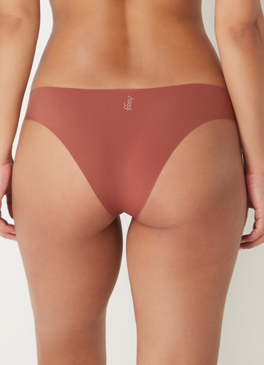 Sloggi Zero Feel 2.0 naadloze tanga - achterkant 3 roodbruin