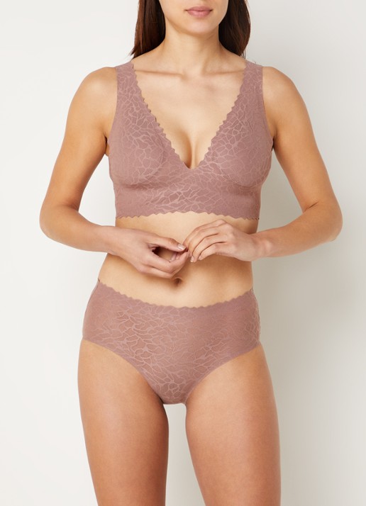 Sloggi ZERO Feel Lace slip van kant - voorkant 2 oudroze