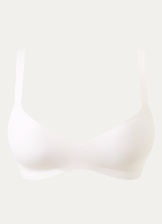 Sloggi Zero feel voorgevormde T-shirt bh met logo - voorkant wit
