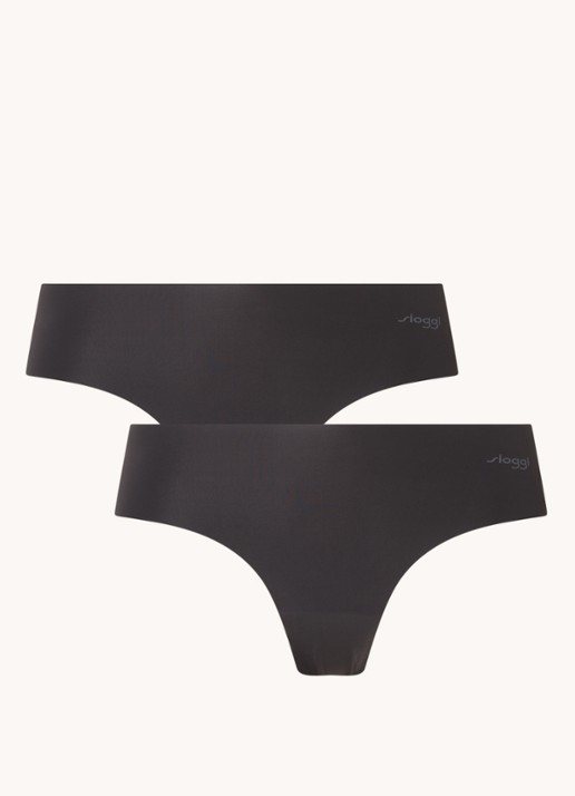 Sloggi ZERO Microfibre naadloze hipster in 2-pack - voorkant 2 zwart