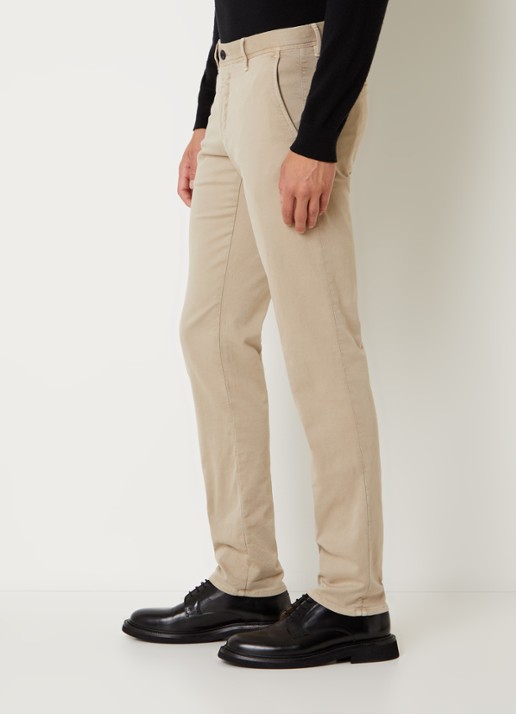 Slowear Slim fit chino met steekzakken - detail 3 donkerbeige