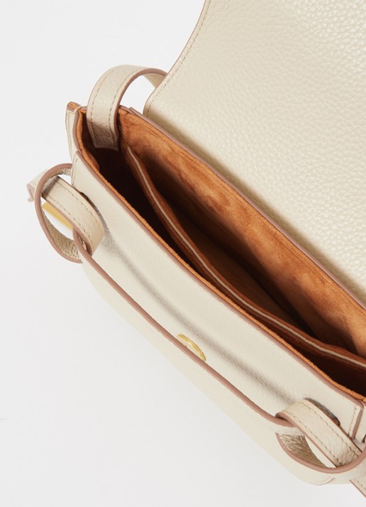 Smaak Clint crossbodytas van leer - detail 2 beige