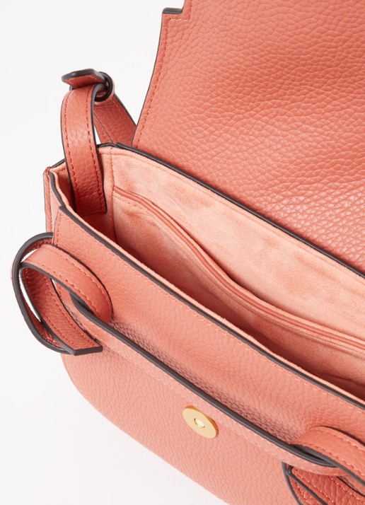 Smaak Clint crossbodytas van leer - detail 2 zalmroze