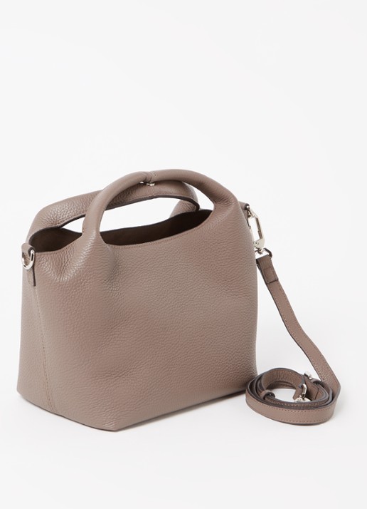 Smaak Daisy handtas van leer met uitneembaar etui - achterkant 4 taupe