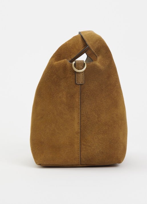 Smaak Daisy handtas van suède met afneembare schouderriem en uitneembaar etui - detail 3 bruin