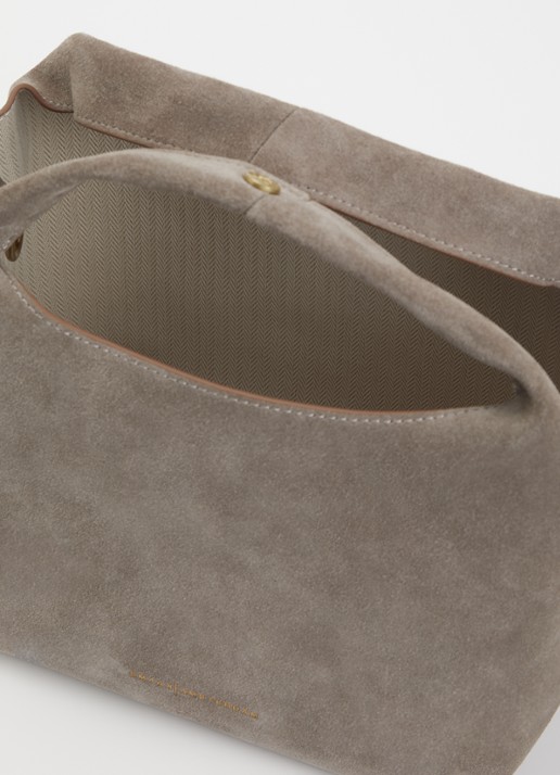 Smaak Daisy handtas van suède met afneembare schouderriem en uitneembaar etui - detail 2 grijs